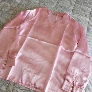 Pink Satin/Silk Dress Shirt